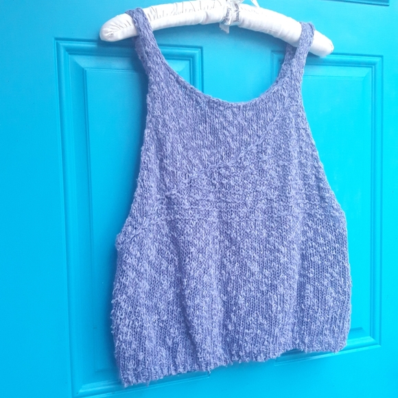 Boho Tank Sweater Vintage Bibb Style Knit Top - Picture 13 of 14